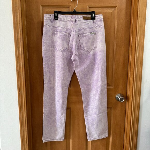 NWT Liquor Poker Purple Acid Wash Distressed Denim Streetwear Grunge - Size 34 - Picture 2 of 9
